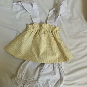 TBBC Lainey's Little Set - Seaside Sunny Yellow Seersucker Worth Avenue White